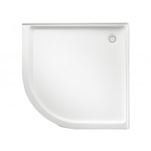 Flinders Polymarble Curved 1000x1000 White